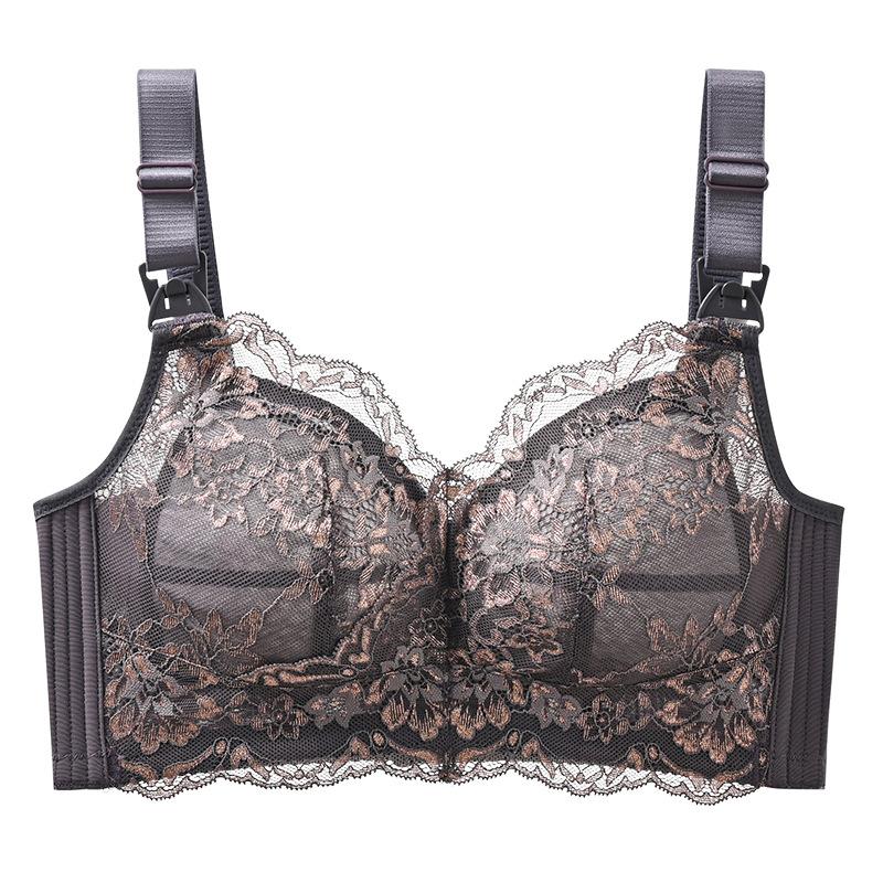 

Бюстгальтер для беременных и кормящих женщин, женский бюстгальтер, собирающий, предотвращающий провисание, летний тонкий и большого размера 42/95E серый