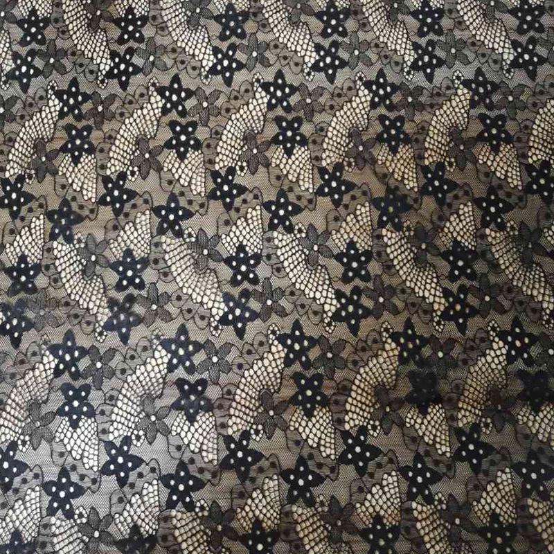 Polyester Lace Star Hollow Women's Wedding & Formal Dresses Fabric