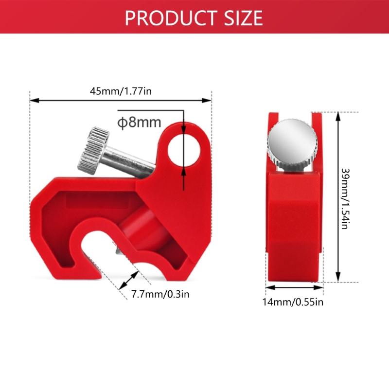 Manual Install Circuit Breaker Lock High Strength Circuit Breaker Lockout For Industrial Energy Isolation Safety