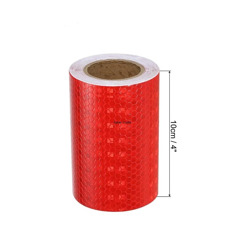 Waterproof Reflective Tape 4inch*16FT Shiny White Red Orange Yellow Adhesive Warning Reflector Safety Sticker For Motorcycle Car