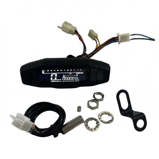 Universeller Motorrad LCD Mini Drehzahlmesser Digitaler Kilometerzähler Geschwindigkeitsmesser Elektrische Einspritzung Vergaser Für KTM 250 EXC KR200