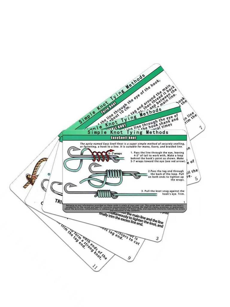 12-Sided Fishing Knot Card with Mini Carabiner