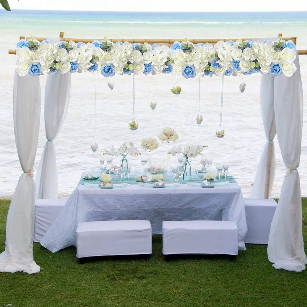 Flower Row Hanging Decoration Artificial Flower DIY Wedding Wall Arrangement Peony Rose Arch Backdrop Background Plants Wall Pad