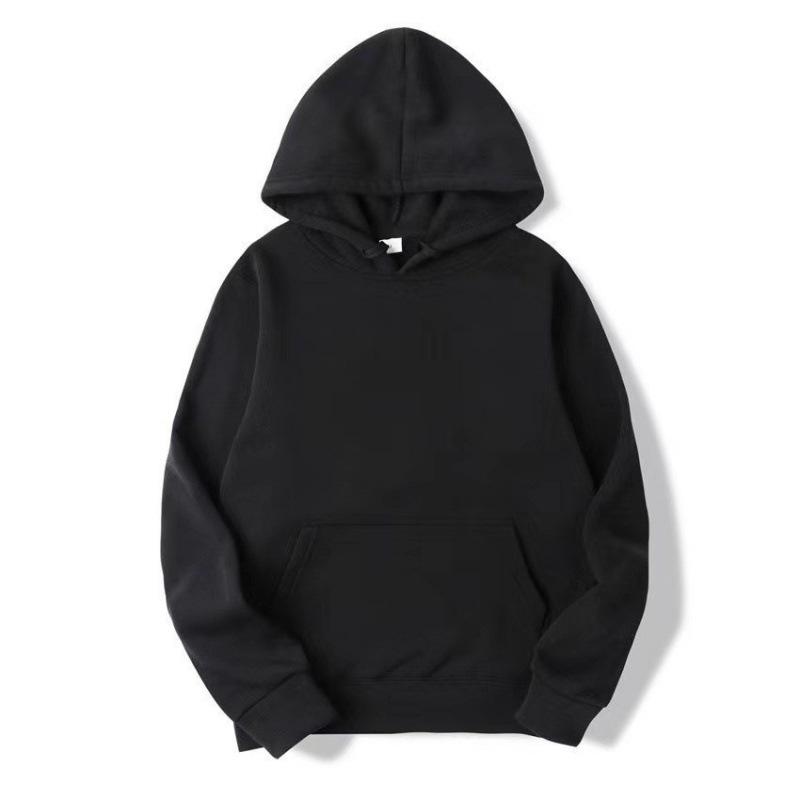 European Unisex Fleece Hoodies: Solid Color, Autumn/Winter, Multiple Colors Available