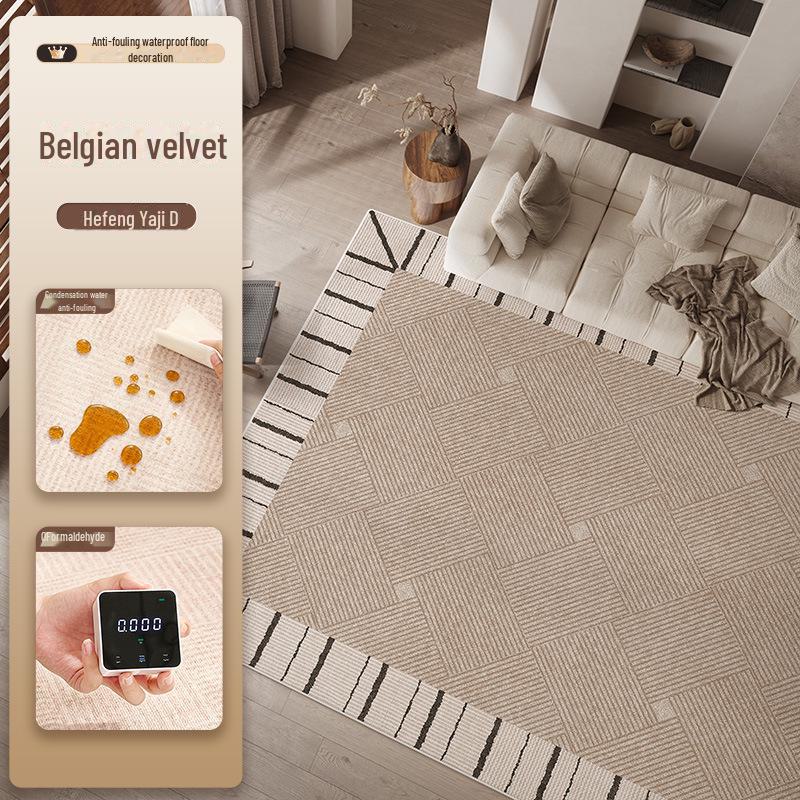 Antique Style 2025 High-End Waterproof Bedroom Carpet - Dirt-Resistant & Easy Care, Light Luxury Design for Living Rooms.