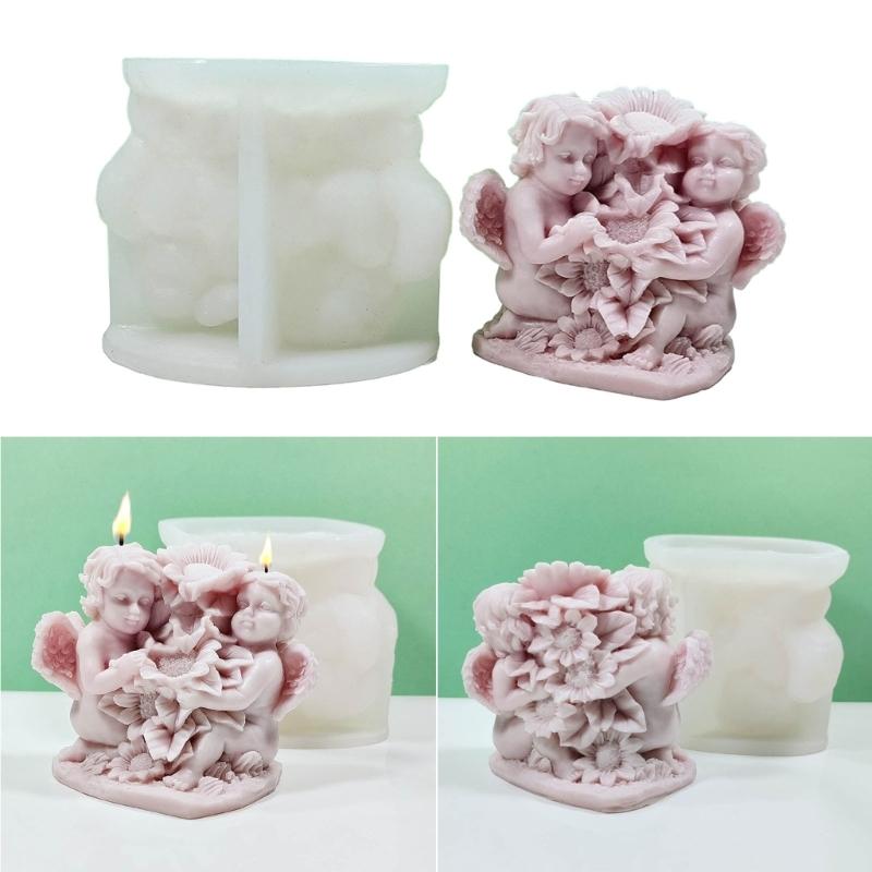 3d Candle Silicone Mold, Sculpture Candle Mold for Candle Resin Craft Gypsum Ornament Home Decorations