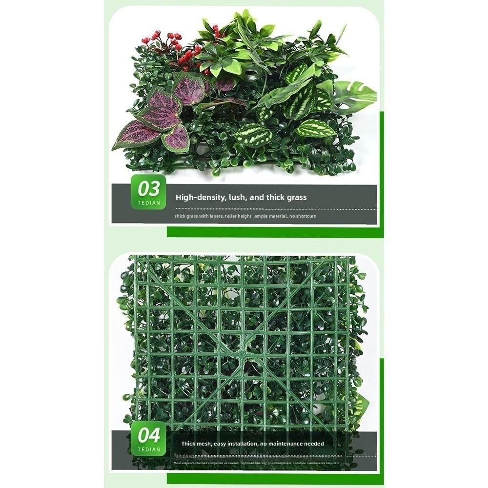 DIY Artificial Plant Wall Panel Flower Artificial Fern Grass Fake Green Grass Mat Wedding
