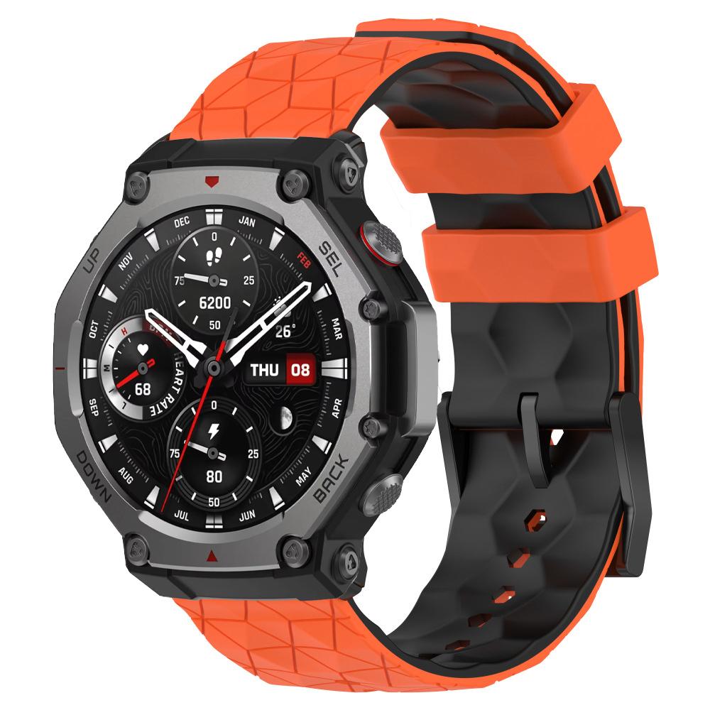 Szilikon szíj Amazfit T-Rex 3 okosórához Sport csere csuklópánt Amazfit T rex 3-hoz Futball mintás karkötő Correa