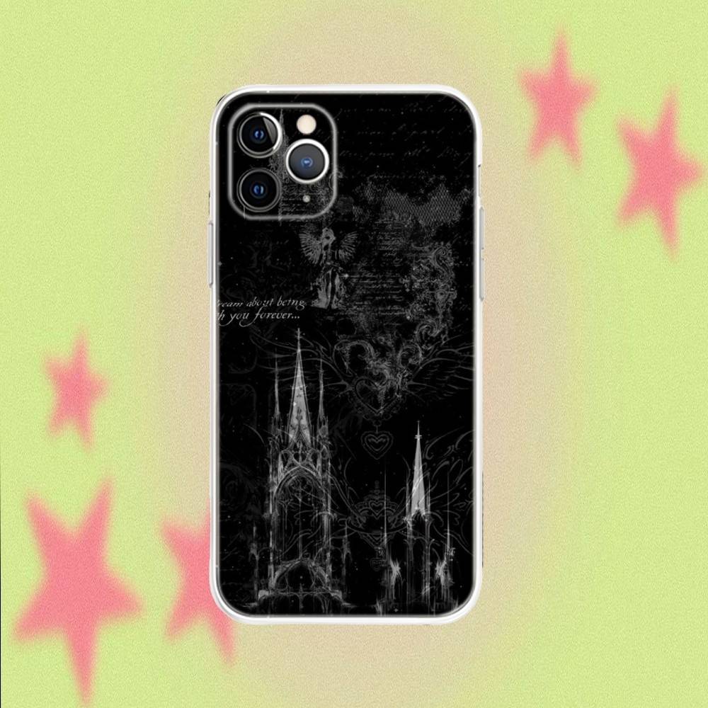 

Gothic Coquette Cybersigilism Transparent Clear Soft Phone Case For iPhone 17,16,15,14,13,12,11,Air,X,XR,Pro,Max,Plus Cover iPhone13