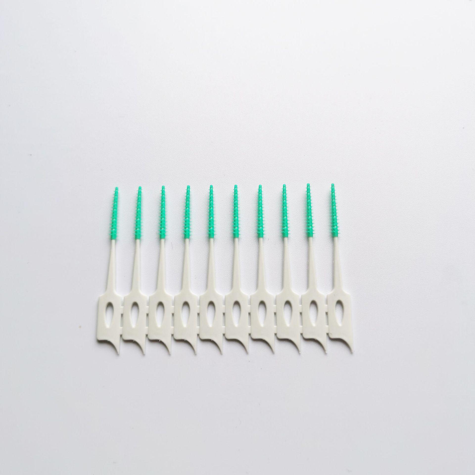 

Силиконовая межзубная щетка для ортодонтического ухода и ухода за деснами изумрудный/зелёный