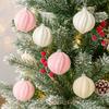 12pcs Macaron Christmas Spheres Pendant Irregular Xmas Velvet Balls  Party Favors