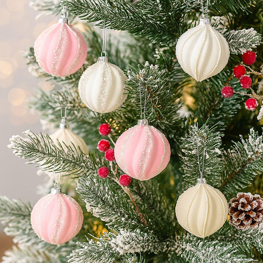 12pcs Irregular Christmas Spheres Pendant 6cm Christmas Tree Ornaments  New Year