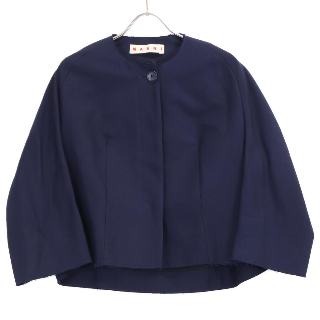 MARNI Excellent condition collarless Jacket 38 NavyUsed