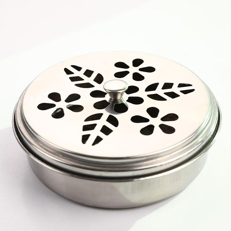 High Quality 1PCS Stainless Steel Mosquito Coil Holder Teeth And Hollow Lid