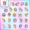 50pcs Cartoon Cute Rainbow Unicorn Stickers for Kids Scrapbooking Laptop Travel Luggage Laptop Wall Car Decoration Decal