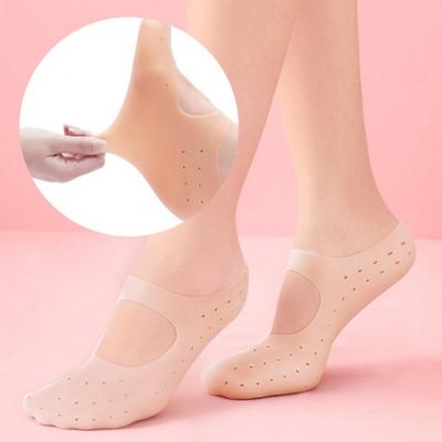 D'Log Shop Silicone Moisturizing Foot Socks Foot Exfoliation Heel Comfort Callus Care 1 Pcs Large 245-280mm