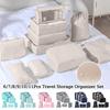 Travel Storage Organizer Set Portable Luggage Clothes Packing Cubes Large Capacity Travel Bag Suitcase Clothing Organizer Pouch