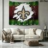 New Orleans Saints Logo Wall Tapestry Aesthetic Wall Hanging Printed Fabric Blanket Decorative Tapestries for Bedroom Living Room Home Decor