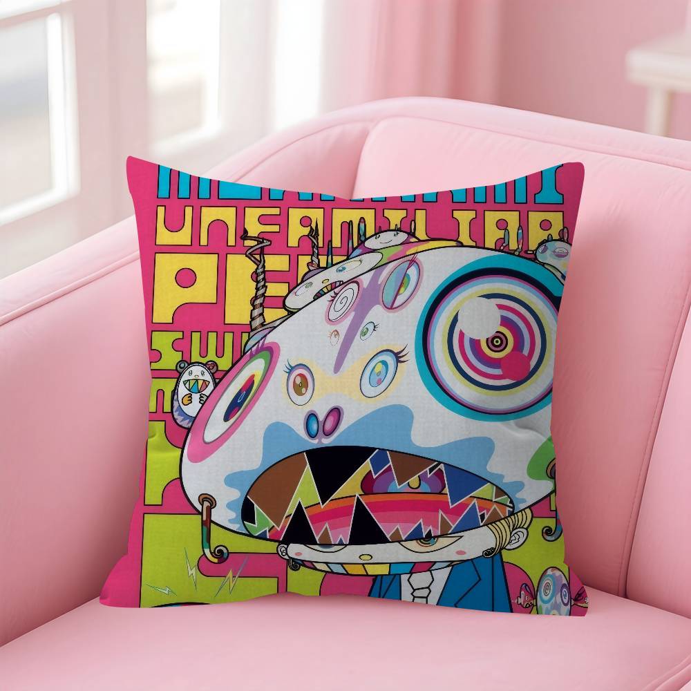 Pop Aesthetics T-Takashi-M-Murakami Personalized Picture Text Home Decorative Pillows Household Gifts 45X45Cm