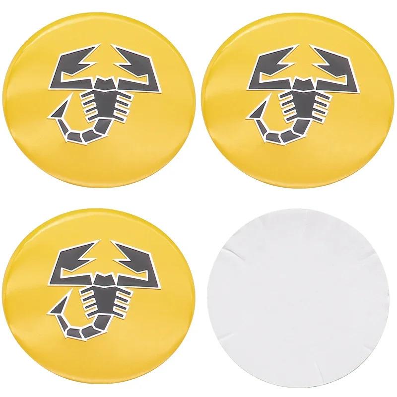 50mm 4 adet 3D yeni Abarth logosu araba amblemi Jant Merkezi JCYRU Göbek oto Jant modifikasyonu toz geçirmez rozet kapakları çıkartma stil aksesuarları T5-