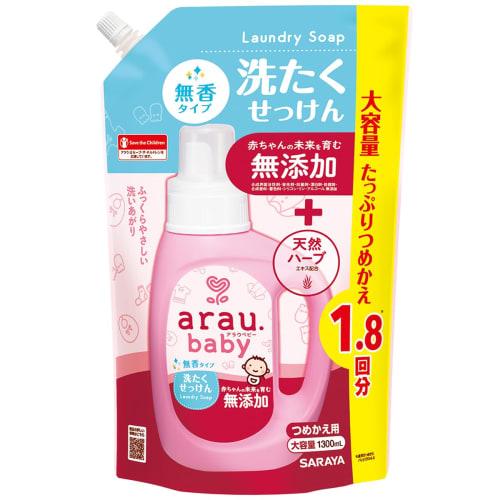 

arau. (Arau) Arau Baby Laundry Soap, Unscented, Refill, Large Capacity, 1.8 Uses, 1300mL