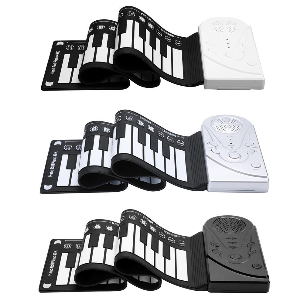 

Портативное свернутое пианино с 49 клавишами, гибкое ручное пианино для детей, начинающих, взрослых