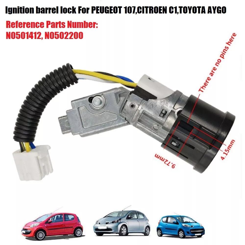 1Set Ignition Barrel Lock For Peugeot 107 Citroen C1 Toyota Aygo Car Engine Ignition Exhaust Parts N0501412 N0502200 Uk