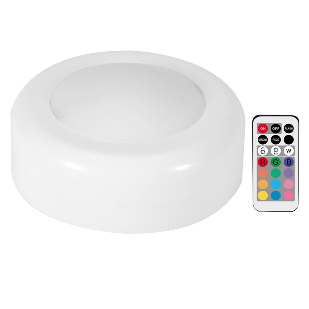 Wireless LED Puck Light RGB 12 Colors Dimmable Night Hall Lamp
