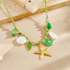 Ocean Themed Necklace for Women Starfish Shell Turtle Pendant Trendy Sea Creature Charm Jewelry