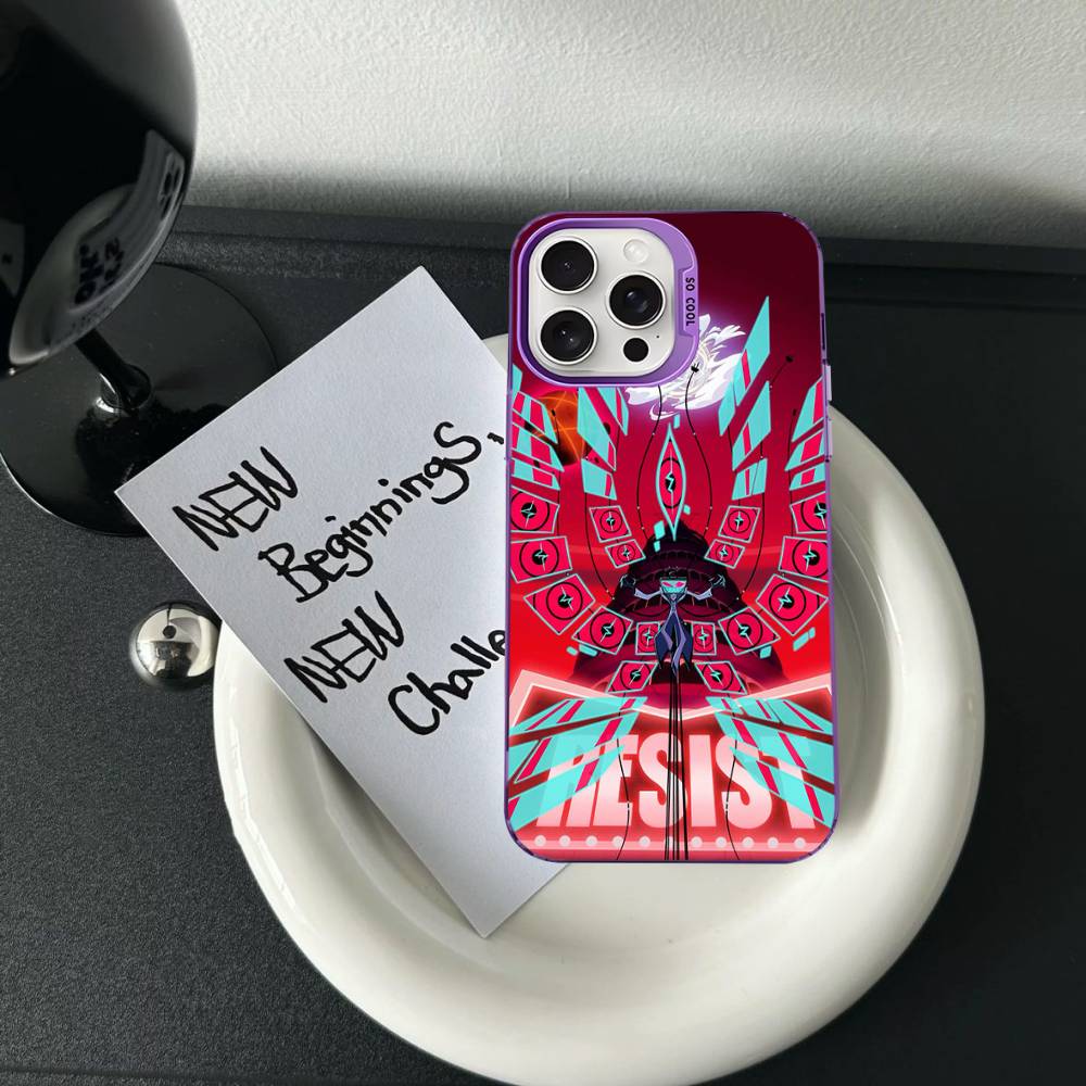 H-Haz-bins Hotels Bunte Handyhülle Für iPhone 17 16 15 14 13 12 11 Pro Max Plus Mattes Cover
