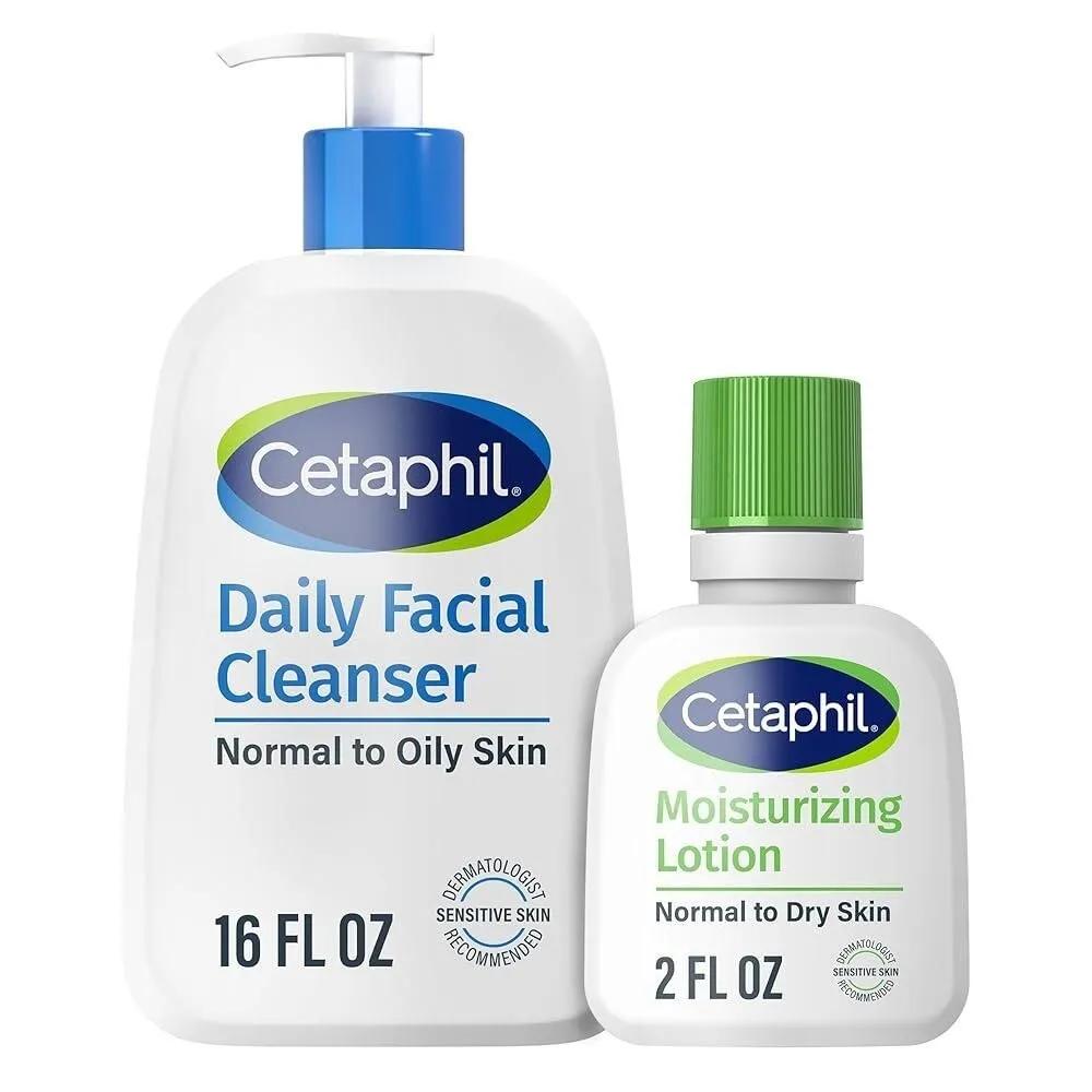 Cetaphil Daily Facial Cleanser 473ml Moisturizing Lotion 59ml Set