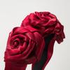 Hair Hoop 3D Rose Flower Decor High Elasticity Wide Headband Women Versatile Headband Daily Party Outing Hair Accessories