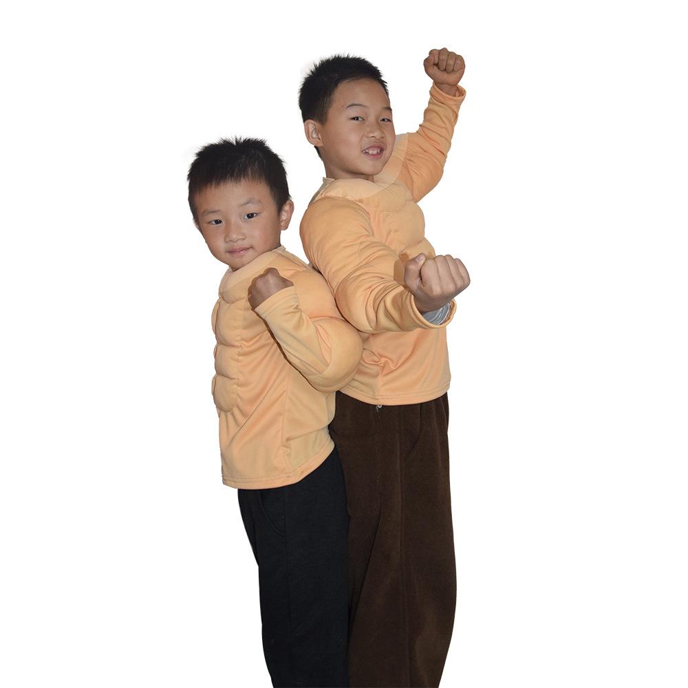 Children's Fake Muscle Top Men's Role-Playing Costume – Adult Abdominal Muscle Performance Outfit
