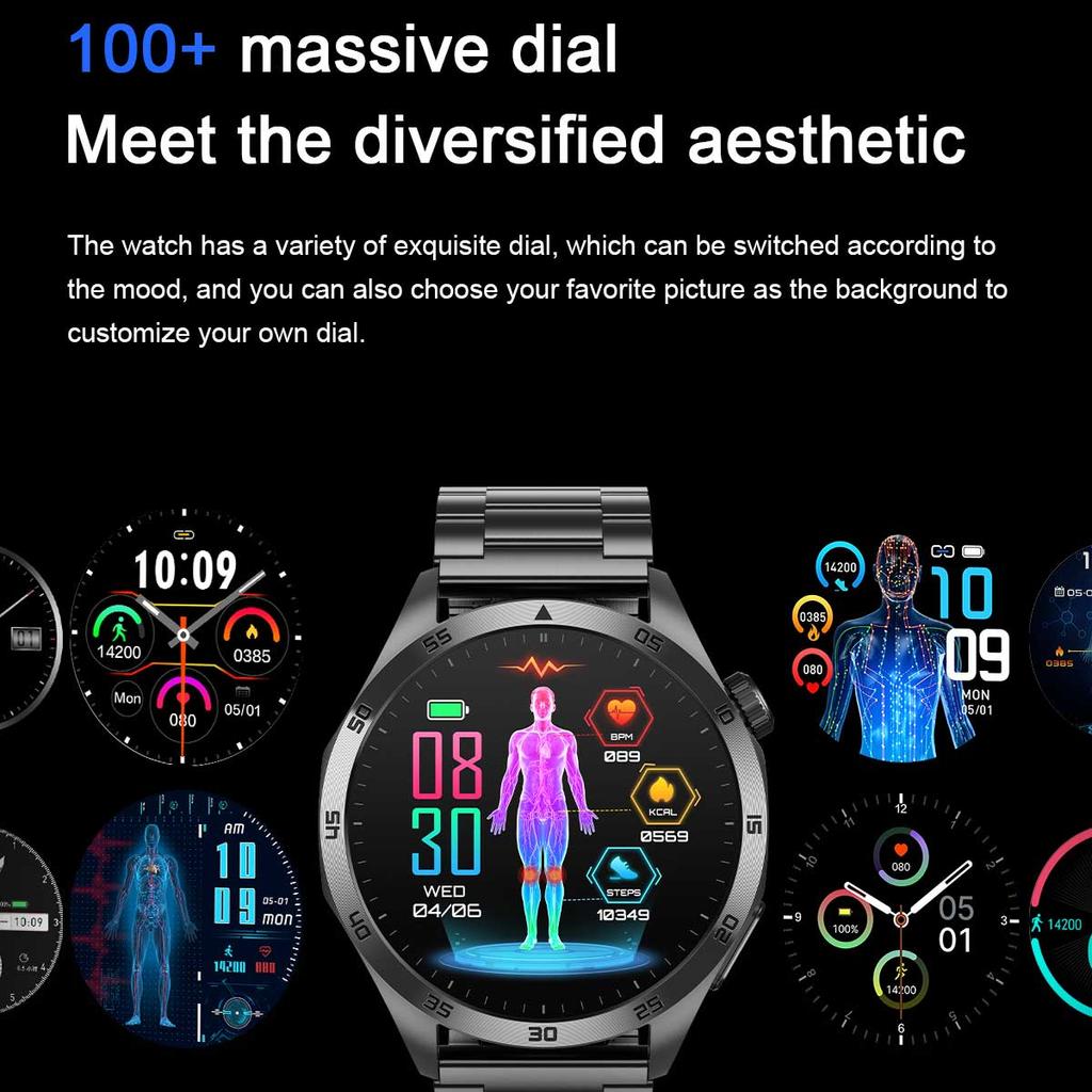 For Xiaomi New Health Measurement Smart Watch Men Blood Oxygen Uric Acid ECG+PPG Body Blood Pressure Bluetooth Call Motion Watch