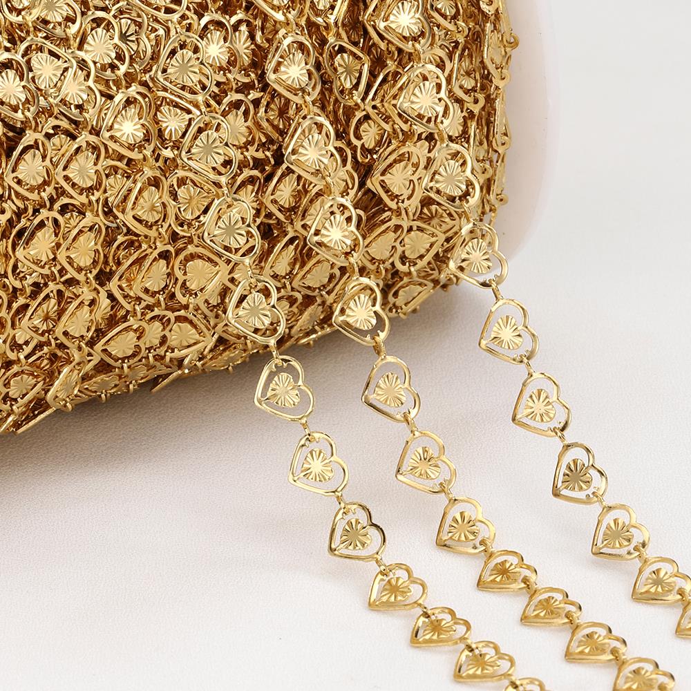 0.5meter 1meter Stainless Steel Flower Chain Roll DIY Jewelry Making Accessories Bulk Chain for Crafts for DIY Necklace Bracelet