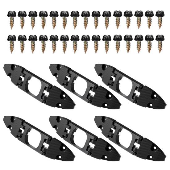 

6/12 шт. Клипсы для гирлянд, совместимые с Govee Pro H706, для постоянного наружного освещения, регулируемые, складные, для различных углов наклона крыши, кабельный зажим 6pcs чёрный