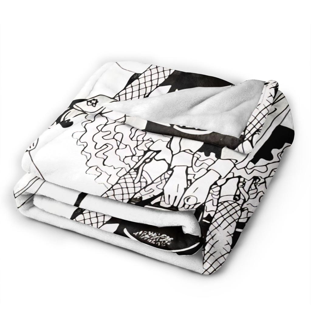 Miwako Sitting on Motorbike Blankets Nana Anime Fleece Funny Warm Throw Blanket for Home Decoration