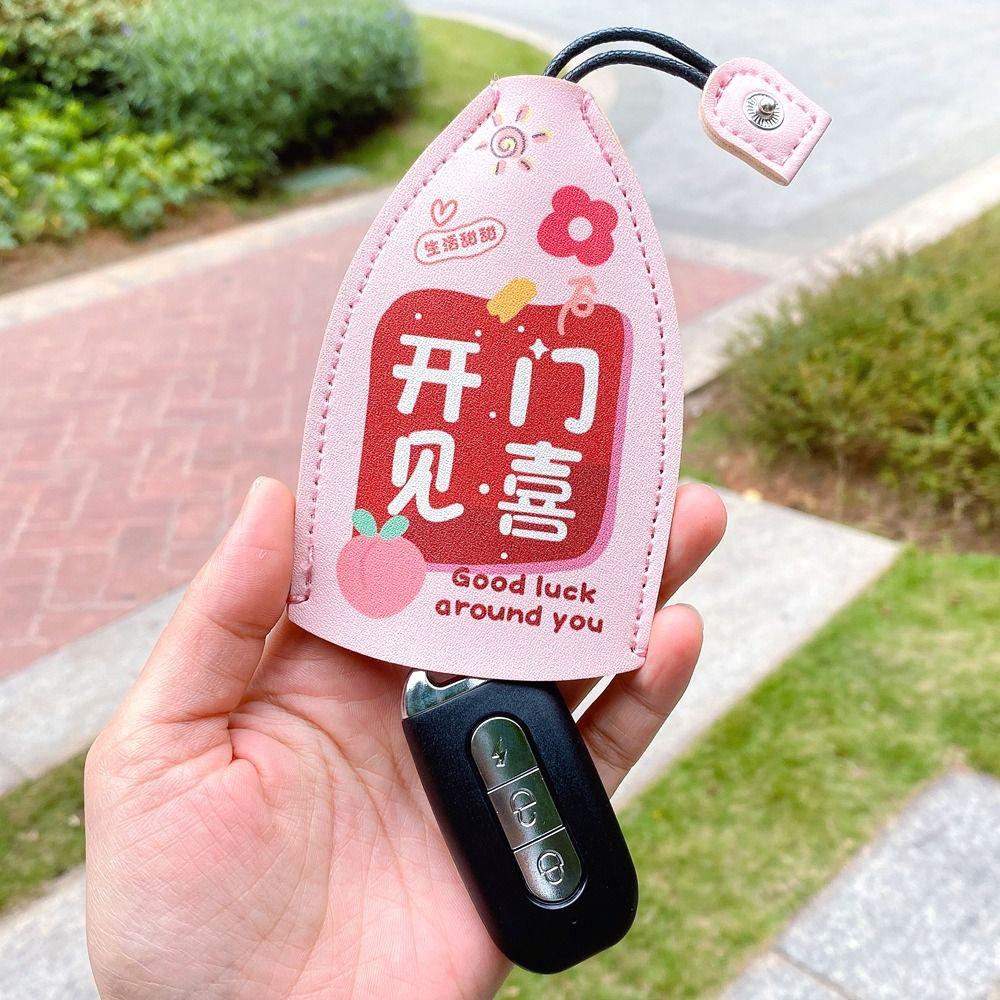 

PU Leather Pull Out Key Case Cartoon Key Wallets Cute Pull Out Key Sleeve Car Accessories 21