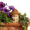 Pastoral Style Outdoor Statue Mushroom Cap Gnome Statue, Resin Garden Figurine, Retro Hand Painted Forest Yard Art Cute Sculpture for Patio