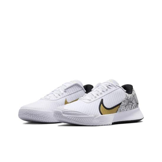 Nike Court Air Zoom Vapor Pro 2 Magnolia Unisex Sneakers White Black Metallic-Gold FZ8227-100