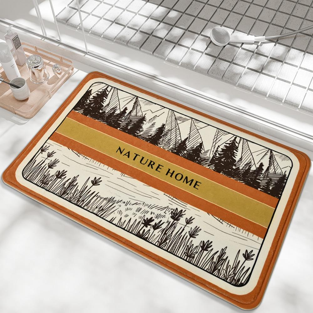 

Винтажные цветы Губка Ванная Кашемировый утолщающий коврик Ванна Нескользящие ковры В умывальник Ванна Коврик для пола Душевая комната Придверный коврик Пена с памятью 3D-подушка 400mm*600mm