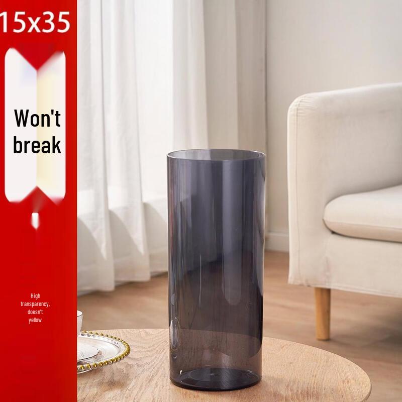 ZISIZ Transparent Anti-fall Acrylic Vase