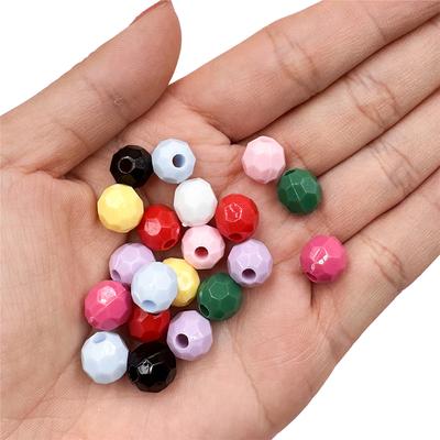 20 Stück 10 mm Acryl, einfarbig, mehrteilig, runde Perlen, modisches Perlenmaterial für die Schmuckherstellung