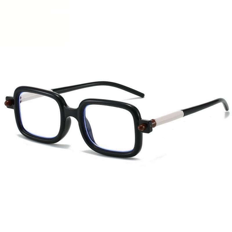 

Грубые квадратные фотохромные очки для чтения для мужчин и женщин, блокирующие синий свет, защита от УФ-излучения, очки для пресбиопии от 0 до +4.0 + 400 degrees черный белый