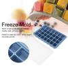 28Grids DIY Silicone Ice Tray Freeze Pudding Mold Chocolate Mould Baking with Lid Blue