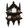 Sturdy Gothic Double Wall Mount Shelf For Heavy Books And Plant Strong Plastic Construction Easy To Assemble Rack