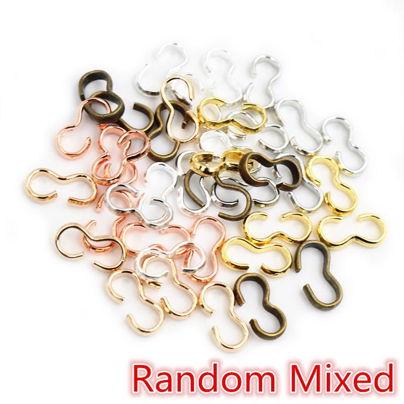 8*4 13*6.5mm 100pcs/lot 6 Colors Pendant Necklace Buckle Clasp Connectors Bangle Bracelet For Cameo Jewelry Accessories for DIY