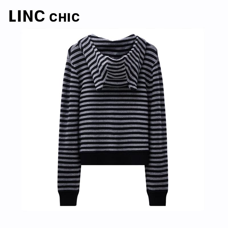 Jinyujie Women's Hooded Long-Sleeve Knit Cardigan Top