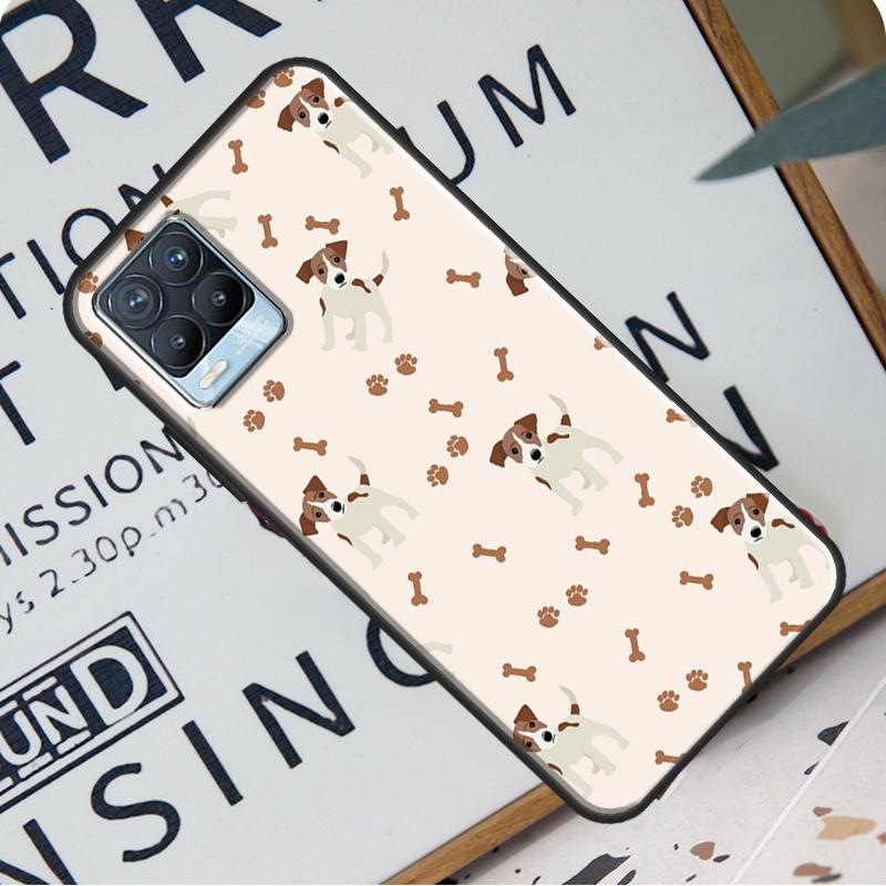 Etui z tyłu Jack Russell Terrier Dog do Realme 8i 8 Pro GT Neo 2 Master C15 C21 Coque do OnePlus 8T 9R Nord2 9 Pro