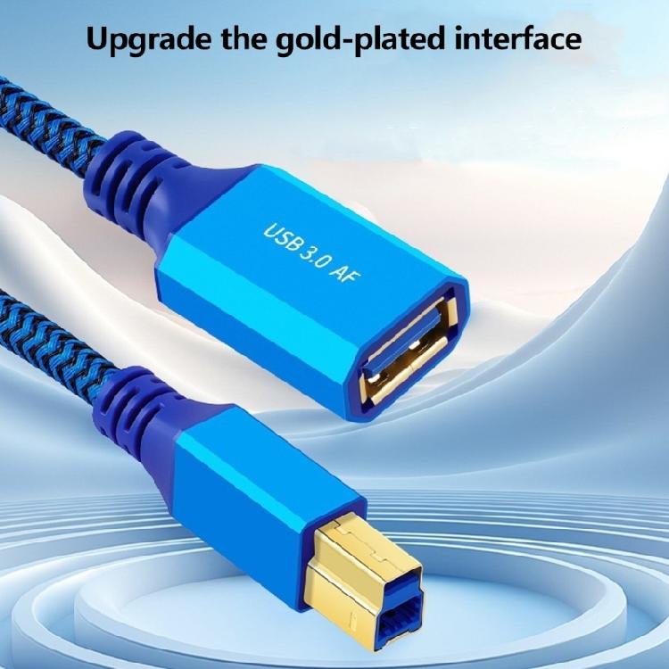 USB 3.0 Data Link Cable, Female-A to Type-B Male Route with 5 Gbps Transfer and Molded Strain Relief Both Cable Ends for Equipment